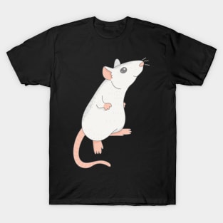 Cute white husky pet rat for ratlovers T-Shirt